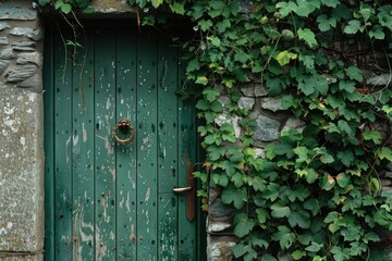 old wooden door