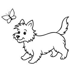 Fototapeta premium Dog breeds coloring pages