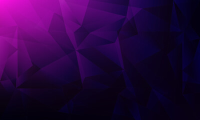 Fototapeta premium dark polygon pattern background with purple light