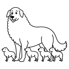 Obraz premium Dog breeds coloring pages