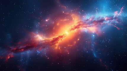 Breathtaking view of a galaxy with nebula and cosmic wonders