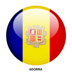 ADORRA flag button on white background