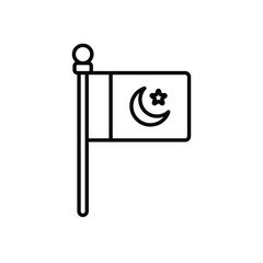 Pakistani flag vector icon