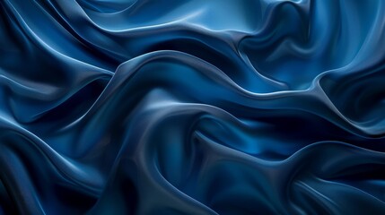 Fototapeta premium Abstract Blue Satin Drape