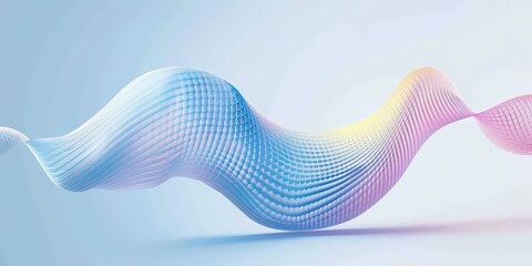 Abstract Wavy Structure in Pastel Colors