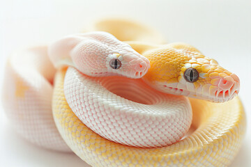Fototapeta premium a snake with a yellow and white snake skin