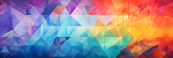 Enthralling Play of Abstract Geometric Shapes and Dazzling Colors: A Journey into Imagination