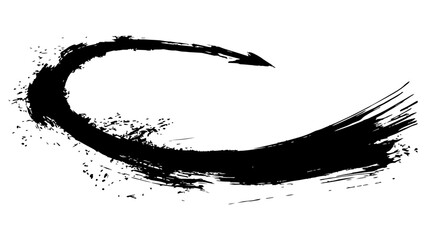 黒い墨インクで描いた矢印