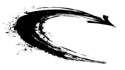 黒い墨インクで描いた矢印