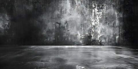 Fototapeta premium Vintage style black and white concrete grunge wall texture background. Concept Vintage, Black and White, Concrete, Grunge, Wall Texture
