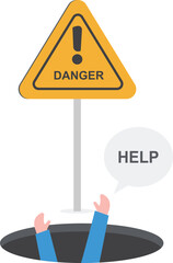 Business fell into hole, help me, business problems
