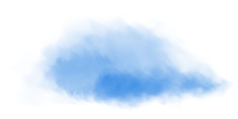 Fog or smoke. Blue smog clouds on floor, isolated transparent special effect. Morning fog over land or water surface, magic haze. PNG.
