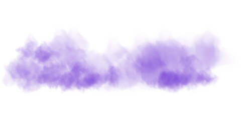 Fog or smoke. Purple smog clouds on floor, isolated transparent special effect. Morning fog over land or water surface, magic haze. PNG.
