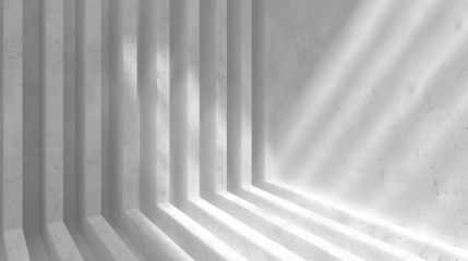 Abstract Architecture Modern Design Background. 3d Render Illustration of White Concrete Wall