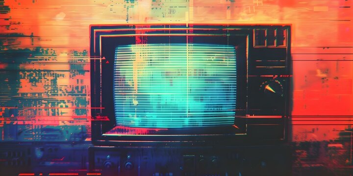 Vintage VHS scanlines overlay for retro TV signal static noise effect. Concept Retro VHS Overlay, TV Signal Static, Vintage Scanlines, Noise Effect