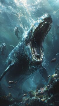 Brinicle descends in icy spiral, Megatherium scurry.