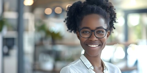 Warm and Friendly Customer Service Representative Displays Pride. Concept Customer Service, Friendly, Warm, Pride, Professionalism