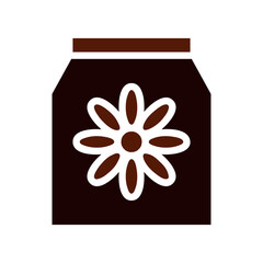 agriculture icon solid brown summer