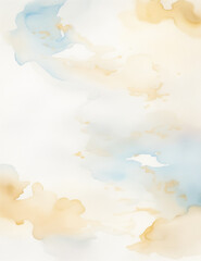Obraz premium clouds in the sky - Abstract light yellow sky with clouds background - Generative AI