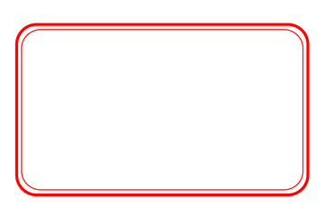 赤色の二重線フレームの枠イラスト素材