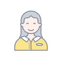 Waitress vector icon