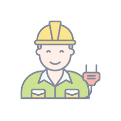 Electrician vector icon