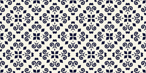 Seamless batik pattern,Seamless tribal batik pattern,and Seamless colorful pattern resemble ethnic boho, Aztec,and ikat styles.designed for use in wallpaper,fabric,curtain,carpet,Batik Embroidery