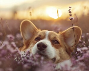 Adorable doggy photo shoots, featuring cute dogs in playful and charming poses, creating heartwarming and delightful images.