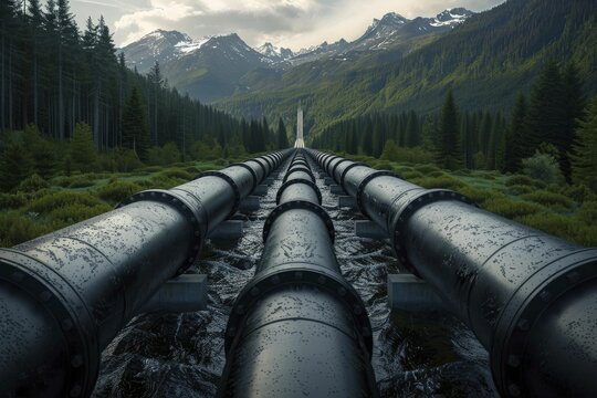 Energy pipeline designs demonstrating advanced engineering and creative layouts for streamlined energy transportation.