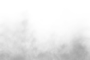 Realistic white smoke isolated on transparent white background  © fatima