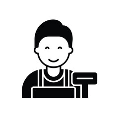 Cashier vector icon