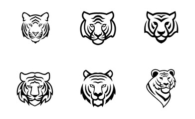 Tiger Black logo icon design illustration