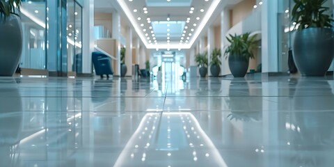 Business providing professional cleaning services. Concept Commercial Cleaning, Office Maintenance, Janitorial Services, Professional Cleaners, Workplace Sanitation