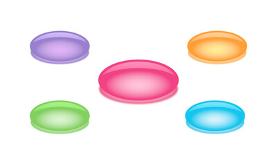 Blank glossy shiny web buttons 