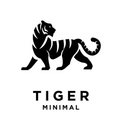 Tiger Black logo icon design illustration