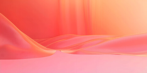 Fototapeta premium Gradient background shifting from vibrant coral to soft peach, ideal for creating a warm and inviting feel in product displays 
