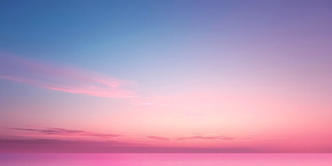 Fototapeta premium Gradient background transitioning from twilight blue to sunrise pink, evoking a sense of calm and beauty, ideal for artistic or lifestyle products 