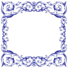 Vintage Ornament. Border ornament. Suitable for wedding invitation cards