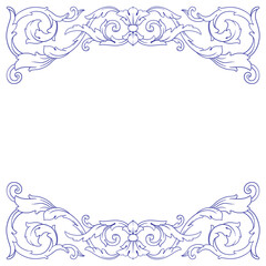 Vintage Ornament. Border ornament. Suitable for wedding invitation cards