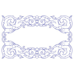 Vintage Ornament. Border ornament. Suitable for wedding invitation cards