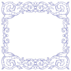 Vintage Ornament. Border ornament. Suitable for wedding invitation cards