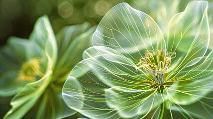 Fototapeta premium Transparent flower details 