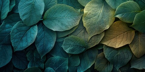 Fototapeta premium Vibrant Green and Golden Leaves