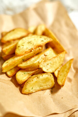 Fried Potato wedges