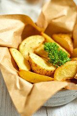 Fried Potato wedges