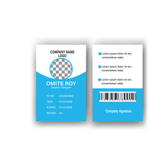 Creative business card template. id card design. office id card design. gency id card design, id card design