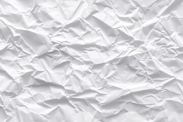 Obraz premium Wet crumpled white paper texture for header backdrop.