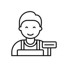 Cashier vector icon