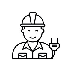 Electrician vector icon