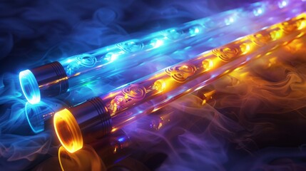 Glowing Tubes in a Smokescape